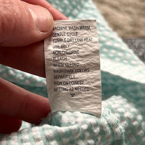 Vintage Miss Elaine Gingham Housecoat Snap Front Cottagecore Robe S/M Preloved - Picture 8 of 8